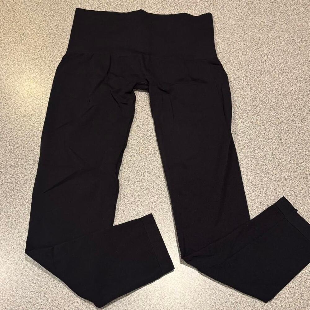 Soma Intimates Seamless Tummy-Smoothing Slimming Leggings - Black, Large